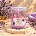 Lavender Scented Gel Candle in Glass Jar | Handmade Floral Candle – Craft & Wick
