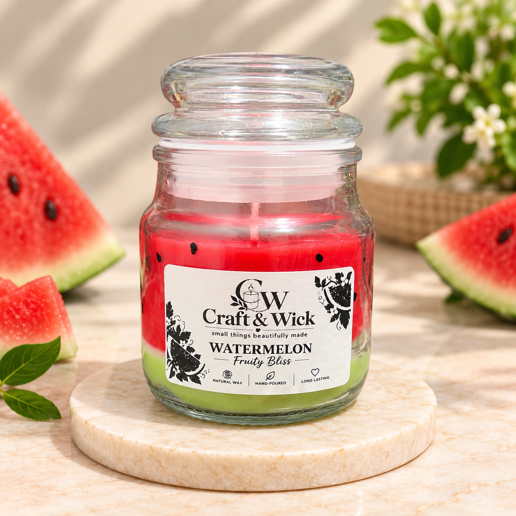 Watermelon Scented Candle – Fruity Bliss | Craft & Wick